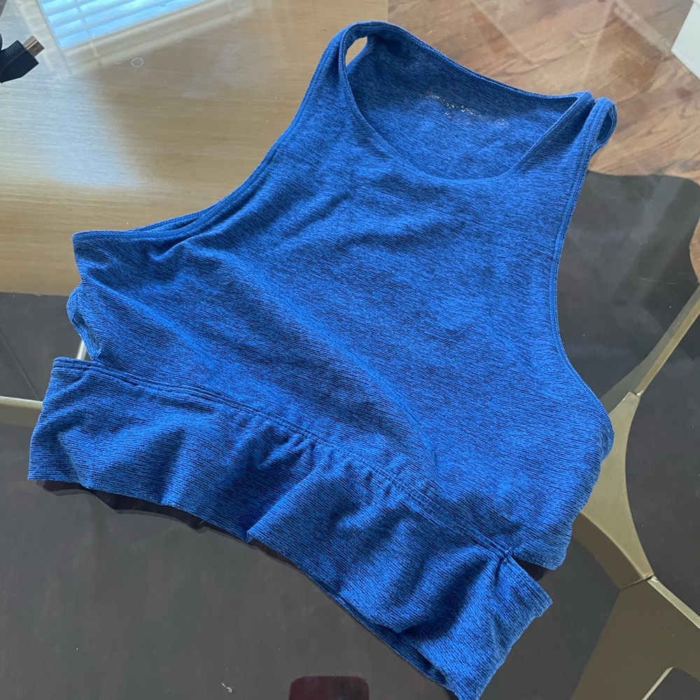 OV Slashback Crop Top In Deep Sea - Picture 4 of 5